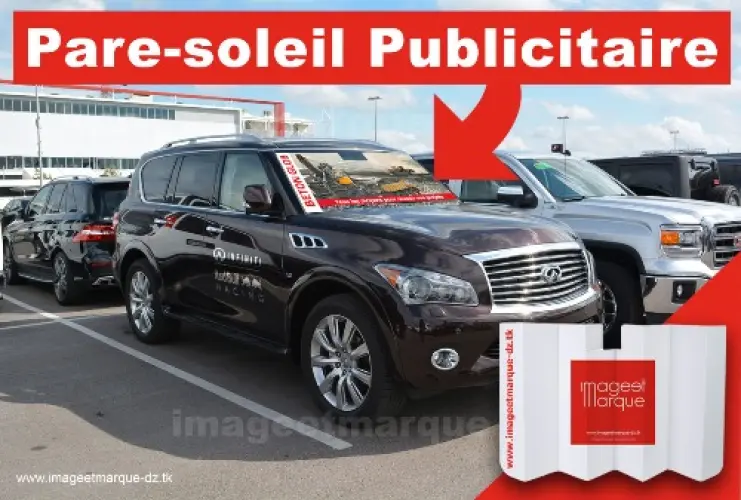 Pare-soleil publicitaire automobile en carton