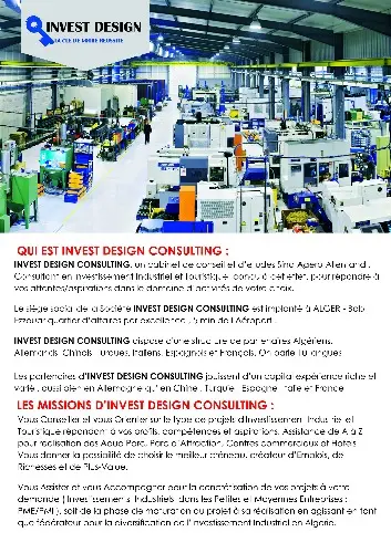 Cabinet de conseils en investssement industriel