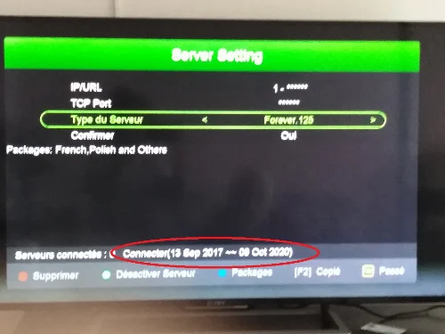 rechargement abonnement Forever IKS serveur   : Starsat , Géant ,Viark , vugo