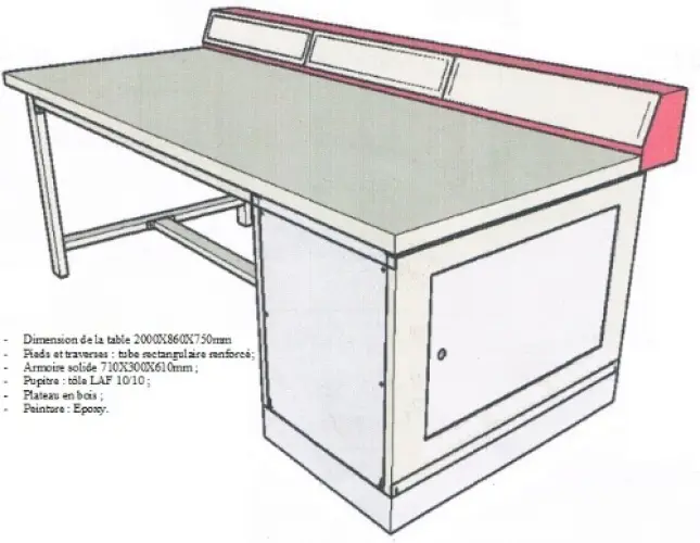 tables pour atelier et laboratoire