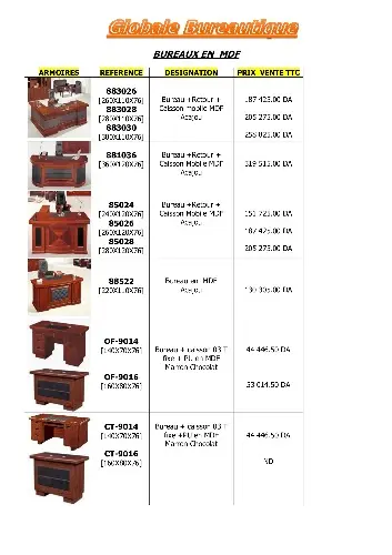 Bureau MDF