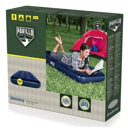 Bestway Matelas Gonflable - 1 Place - 185 x 76 x 22 Cm - Bleu