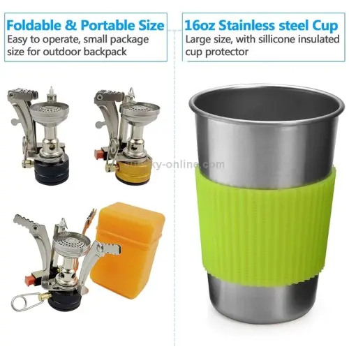 Portable Outdoor Camping Cooking Set Picnic Boiler Cookware Combination