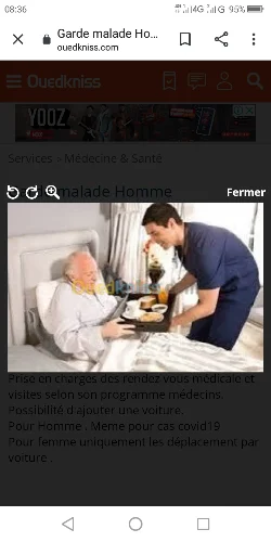 Garde malade homme