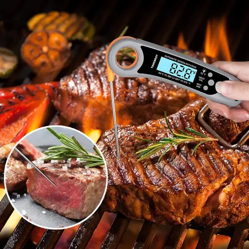 TAKEBEST Thermomètre à viande et à barbecue Conception magnétique pliable