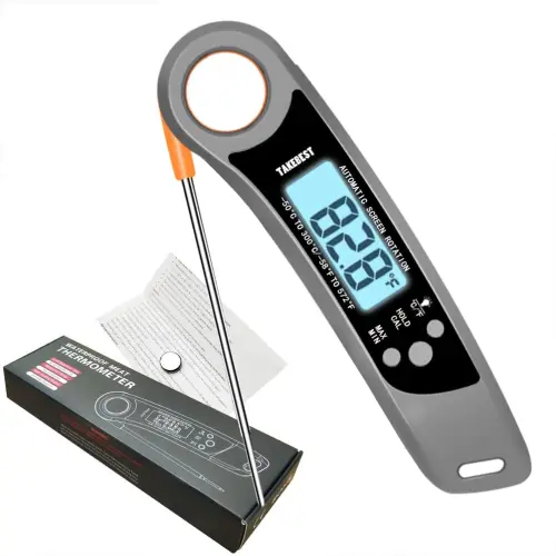 TAKEBEST Thermomètre à viande et à barbecue Conception magnétique pliable