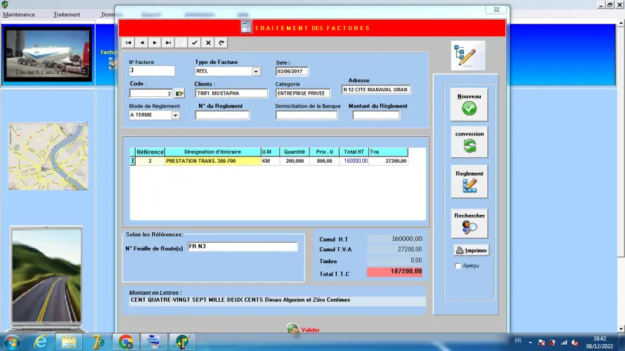Logiciel gestion transport routier