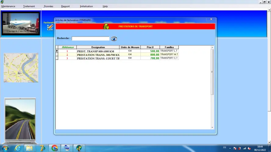 Logiciel gestion transport routier
