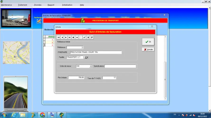 Logiciel gestion transport routier