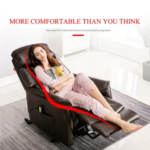 Fauteuil relax releveur électrique véritable cuir zéro gravité