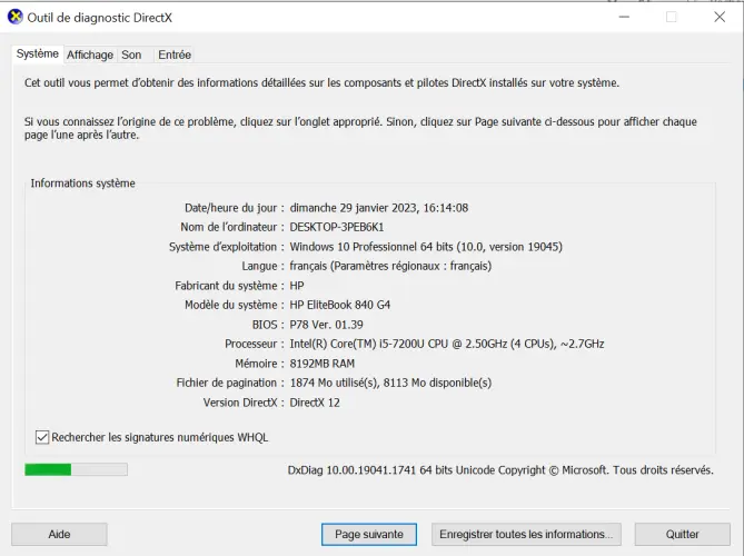 pc potable HP 830 G4 tactile