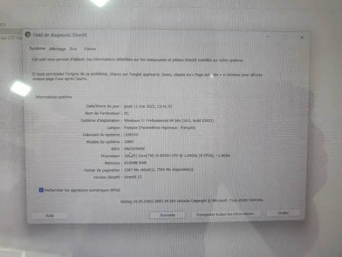 Lenovo Ideapad Miix 520 I5 8em 8GB RAM 256SSD