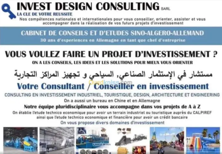 bureau de conseil et d'étude en investissement