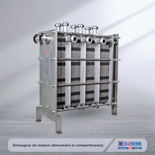 Échangeur De Chaleur Alimentaire (4 Compartiments) En Inox Pour 1000 L