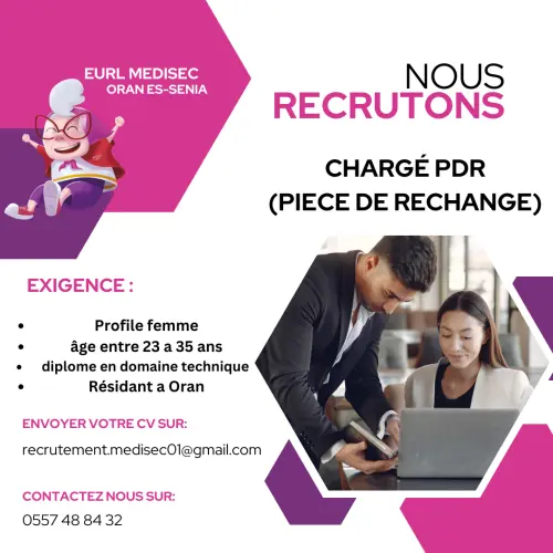Magasinier chargé PDR pièces de rechange
