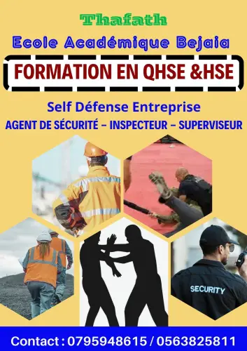 Formation spécialisée en QHSE & HSE / Bejaia