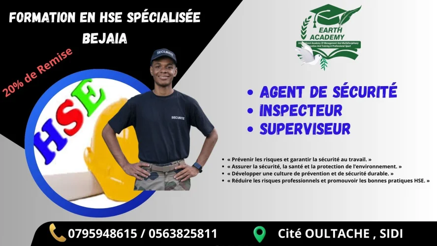 Formation spécialisée en QHSE & HSE / Bejaia