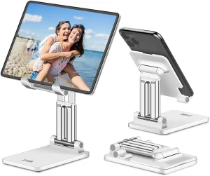 Support de téléphone et tablette JPARR, réglable multi-angle, extensible compact universel compatible avec tablette, téléphones, Kindle, commutateur Nintendo, etc.