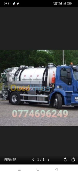 Camion vidange debouchage oran
