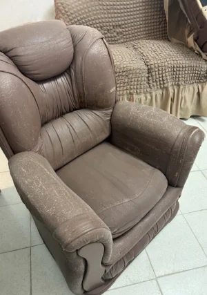 Fauteuilles et bibliothèque