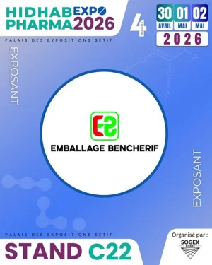 Hidhab Pharma Expo 2026 : retrouvez Emballage Bencherif au stand C22