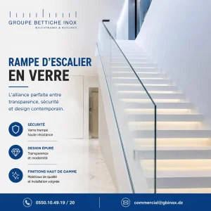 Apportez une touche moderne à vos espaces avec une rampe d’escalier en verre