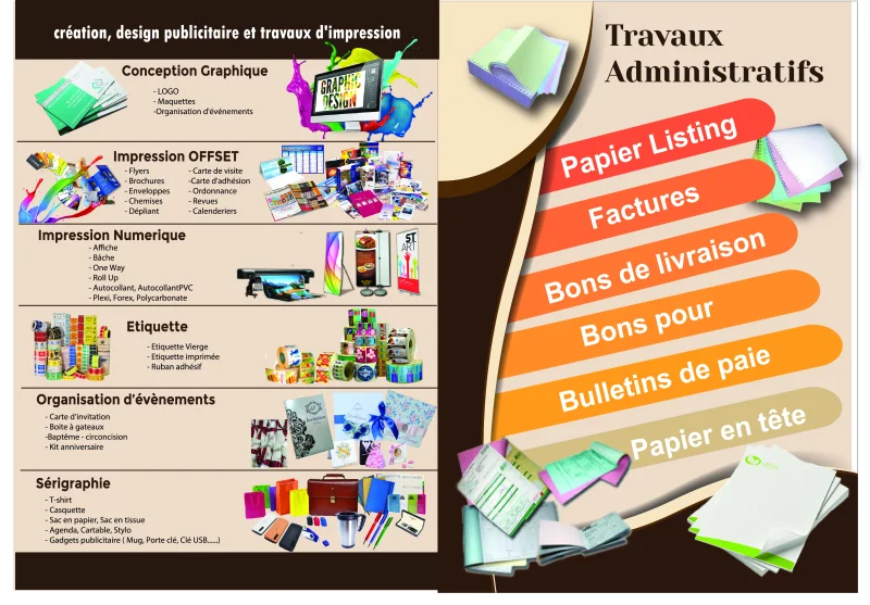 Papier listing vierge ou personnalisé en continu